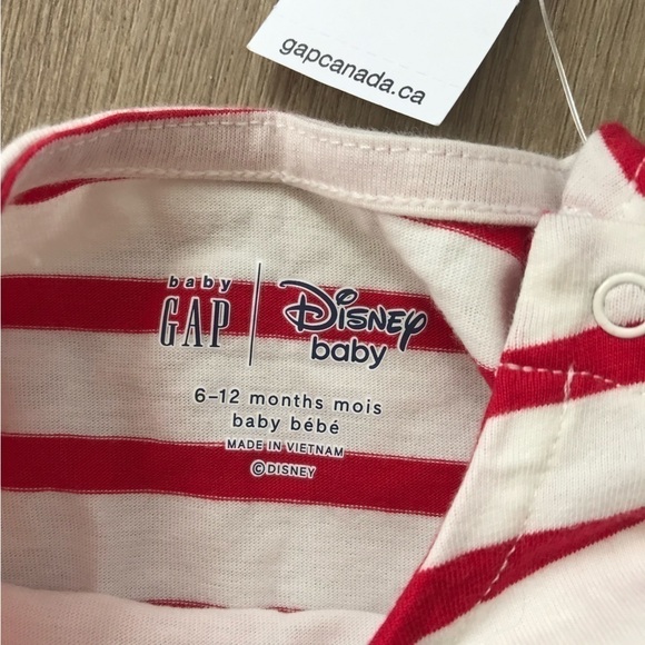NWT Baby gap x Disney 6-12 month baby girl long sleeve tee shirt Minnie Mouse - Picture 2 of 4